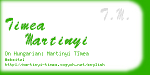 timea martinyi business card