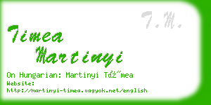 timea martinyi business card